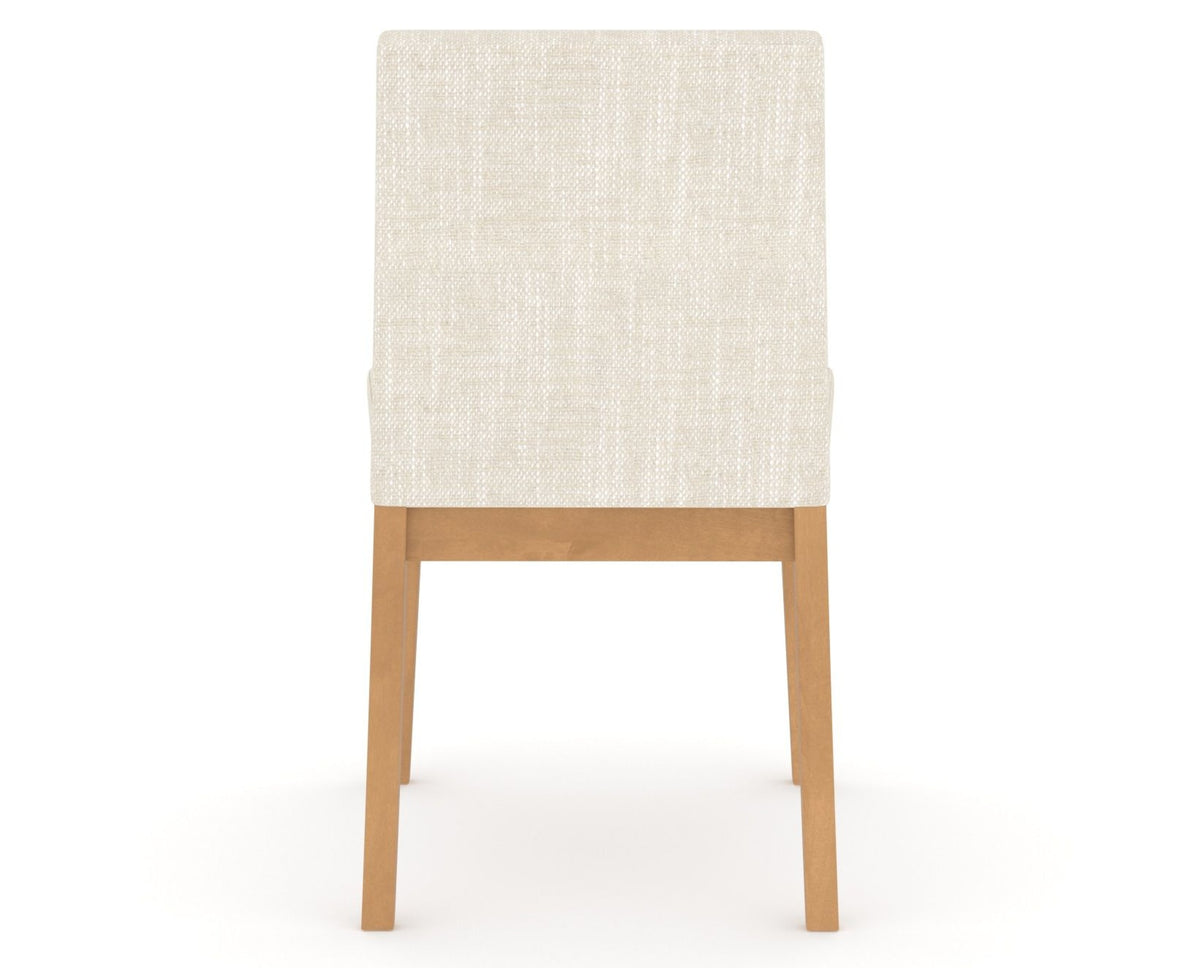 Canadel Upholstered Dining Chair 5038 in FT InsideOut® and 20 Caramel Washed, back view