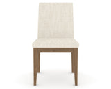 Canadel Upholstered Dining Chair 5038 in FT InsideOut® and 25 Pecan Washed, front view