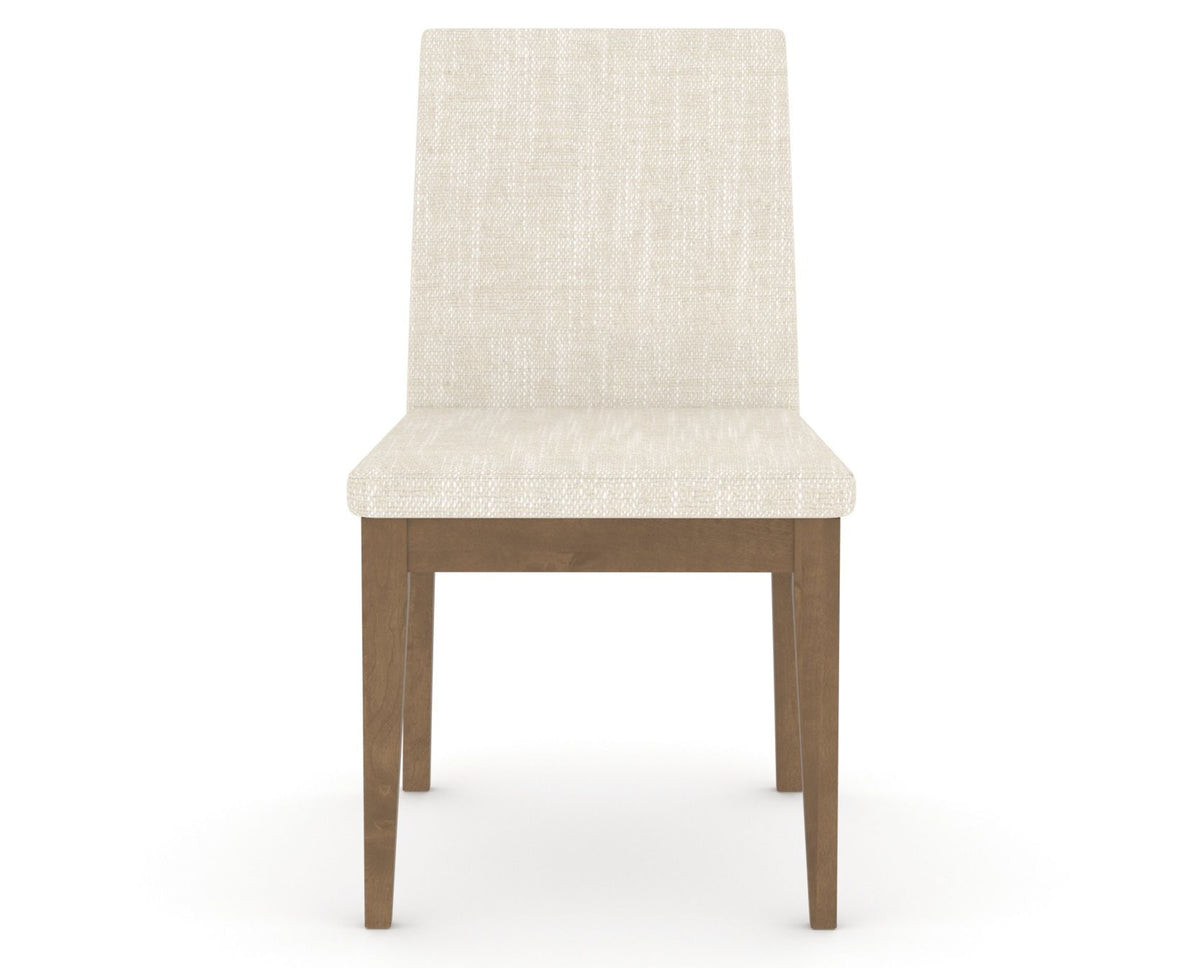 Canadel Upholstered Dining Chair 5038 in FT InsideOut® and 25 Pecan Washed, front view