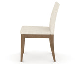 Canadel Upholstered Dining Chair 5038 in FT InsideOut® and 25 Pecan Washed, side view
