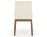 Canadel Upholstered Dining Chair 5038 in FT InsideOut® and 25 Pecan Washed, back view