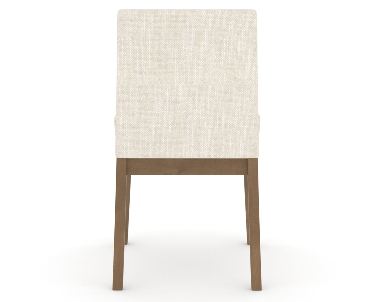 Canadel Upholstered Dining Chair 5038 in FT InsideOut® and 25 Pecan Washed, back view