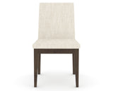 Canadel Upholstered Dining Chair 5038 in FT InsideOut® and 29 Hazelnut Washed, front view