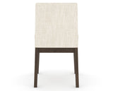 Canadel Upholstered Dining Chair 5038 in FT InsideOut® and 29 Hazelnut Washed, back view