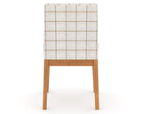 Canadel Upholstered Dining Chair 5038 in OZ Fabric and 01 Honey Washed, back view