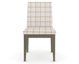 Canadel Upholstered Dining Chair 5038 in OZ Fabric and 08 Shadow, front view