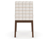 Canadel Upholstered Dining Chair 5038 in OZ Fabric and 19 Cognac Washed, back view
