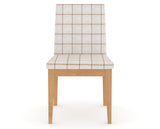 Canadel Upholstered Dining Chair 5038 in OZ Fabric and 20 Caramel Washed, front view