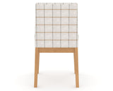 Canadel Upholstered Dining Chair 5038 in OZ Fabric and 20 Caramel Washed, back view