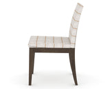 Canadel Upholstered Dining Chair 5038 in OZ Fabric and 29 Hazelnut Washed, side view