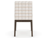 Canadel Upholstered Dining Chair 5038 in OZ Fabric and 29 Hazelnut Washed, back view
