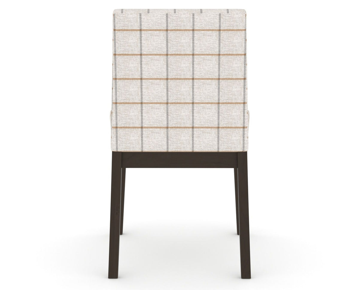 Canadel Upholstered Dining Chair 5038 in OZ Fabric and 59 Davy's Grey, back view