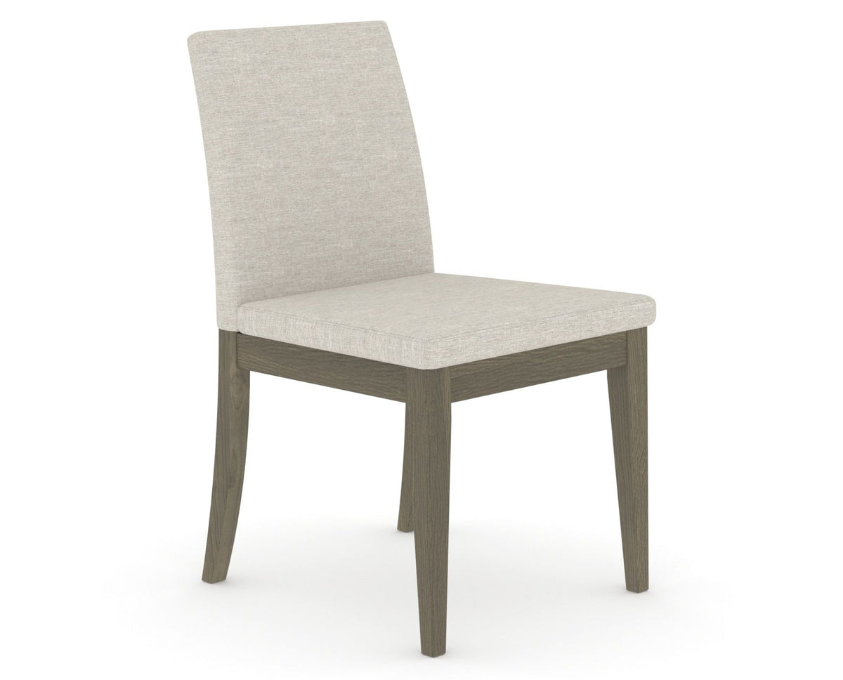Canadel Upholstered Dining Chair 5038 in TB Fabric and 08 Shadow, three-quarter view