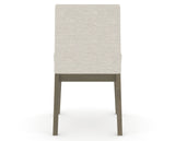 Canadel Upholstered Dining Chair 5038 in TB Fabric and 08 Shadow, back view