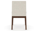 Canadel Upholstered Dining Chair 5038 in TB Fabric and 19 Cognac Washed, back view
