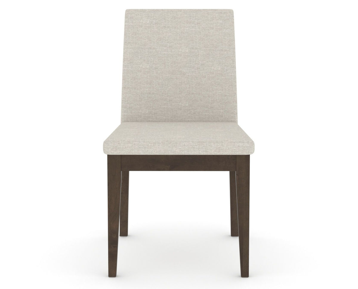 Canadel Upholstered Dining Chair 5038 in TB Fabric and 29 Hazelnut Washed, front view