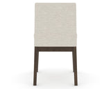 Canadel Upholstered Dining Chair 5038 in TB Fabric and 29 Hazelnut Washed, back view