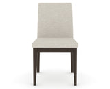 Canadel Upholstered Dining Chair 5038 in TB Fabric and 59 Davy's Grey, front view
