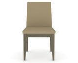 Canadel Upholstered Dining Chair 5038 in XY Faux Leather and 08 Shadow, front view