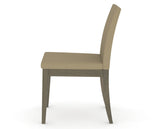 Canadel Upholstered Dining Chair 5038 in XY Faux Leather and 08 Shadow, side view
