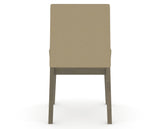 Canadel Upholstered Dining Chair 5038 in XY Faux Leather and 08 Shadow, back view
