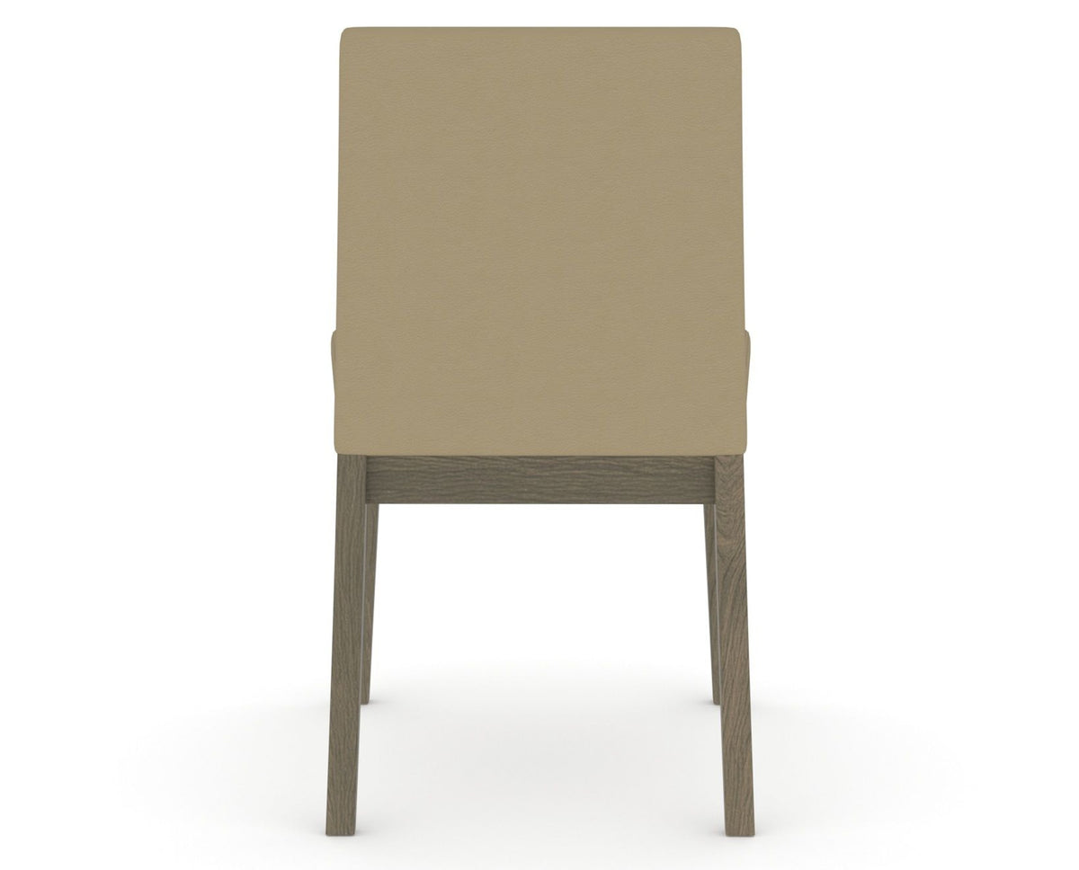 Canadel Upholstered Dining Chair 5038 in XY Faux Leather and 08 Shadow, back view