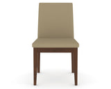 Canadel Upholstered Dining Chair 5038 in XY Faux Leather and 19 Cognac Washed, front view