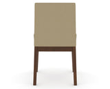Canadel Upholstered Dining Chair 5038 in XY Faux Leather and 19 Cognac Washed, back view