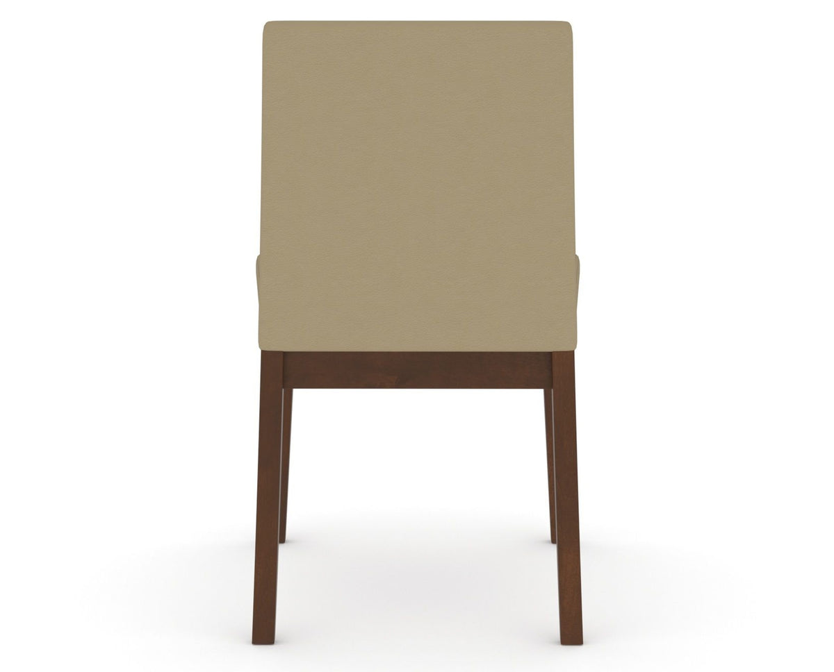 Canadel Upholstered Dining Chair 5038 in XY Faux Leather and 19 Cognac Washed, back view
