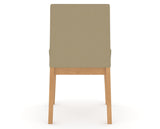 Canadel Upholstered Dining Chair 5038 in XY Faux Leather and 20 Caramel Washed, back view
