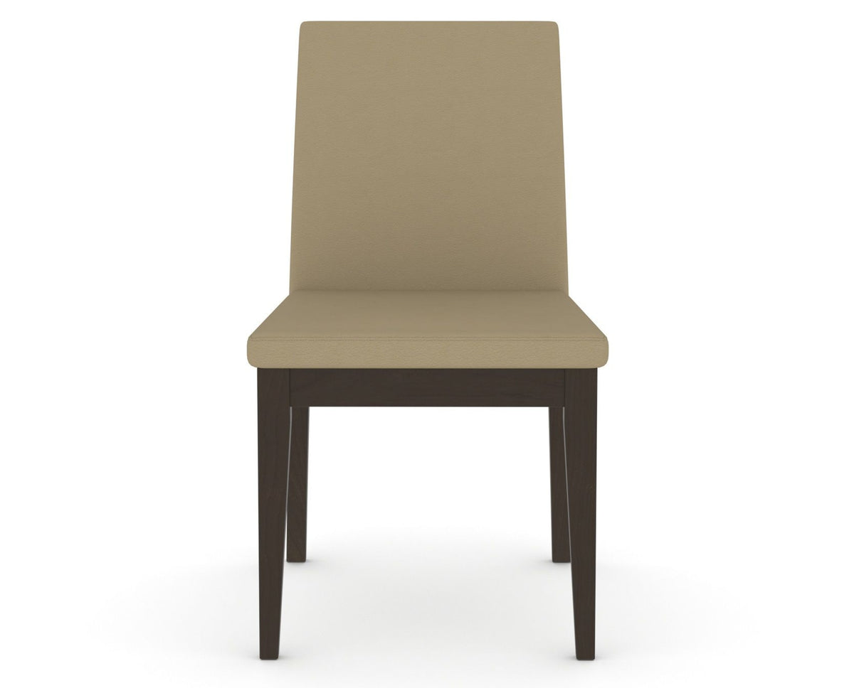 Canadel Upholstered Dining Chair 5038 in XY Faux Leather and 59 Davy's Grey, front view