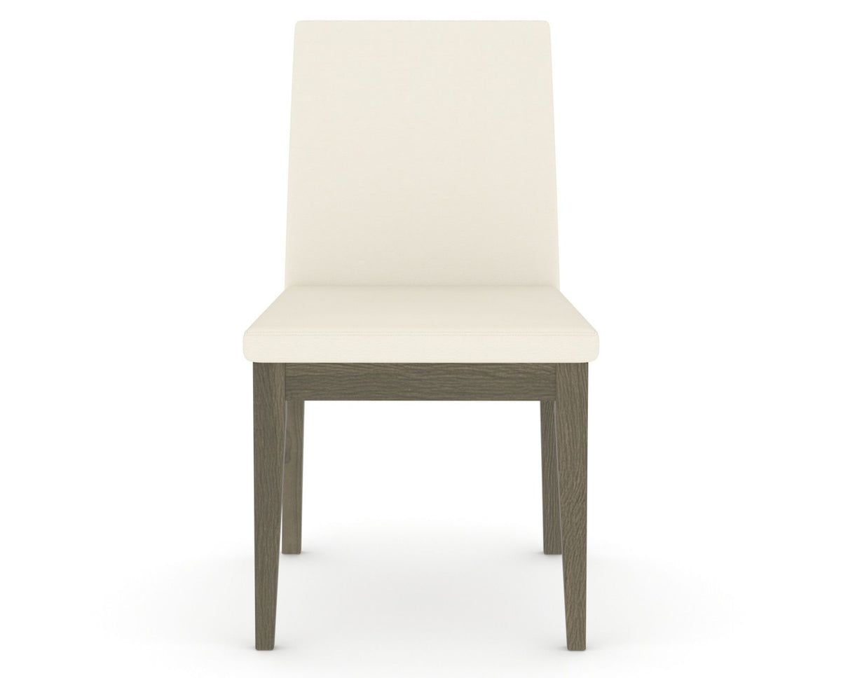 Canadel Upholstered Dining Chair 5038 in YJ Faux Leather and 08 Shadow, front view
