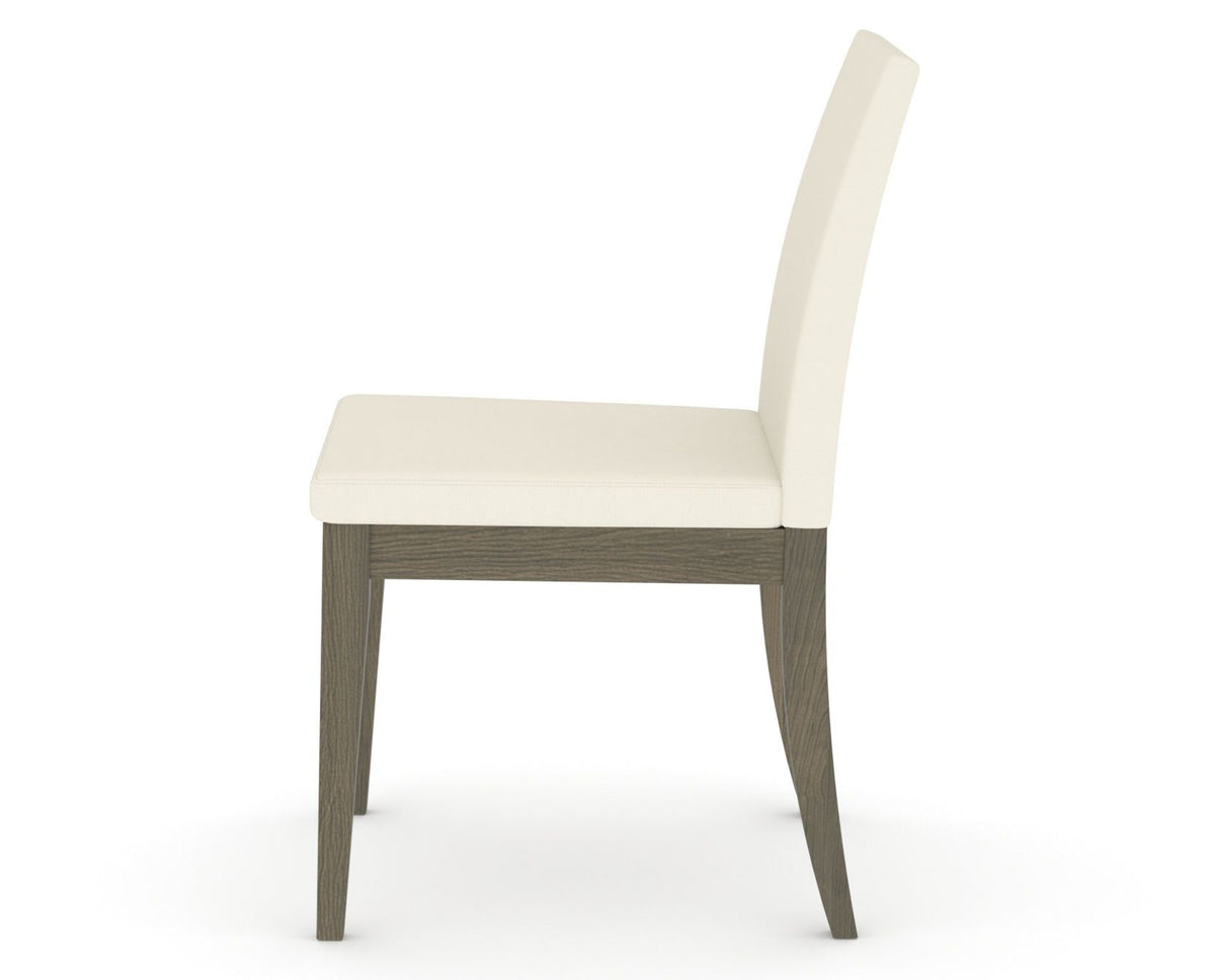 Canadel Upholstered Dining Chair 5038 in YJ Faux Leather and 08 Shadow, side view