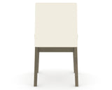 Canadel Upholstered Dining Chair 5038 in YJ Faux Leather and 08 Shadow, back view