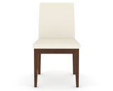 Canadel Upholstered Dining Chair 5038 in YJ Faux Leather and 19 Cognac Washed, front view