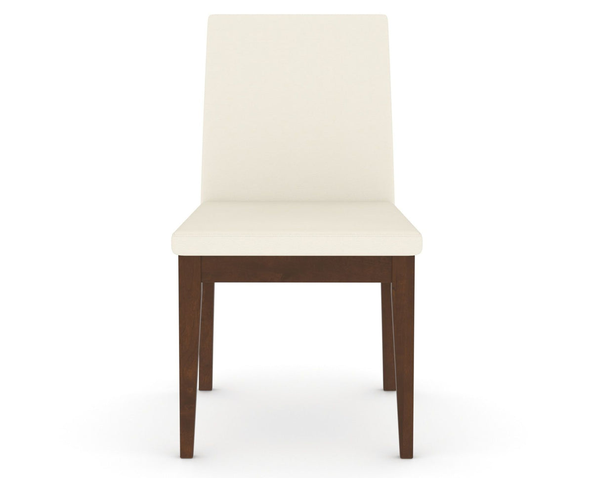 Canadel Upholstered Dining Chair 5038 in YJ Faux Leather and 19 Cognac Washed, front view