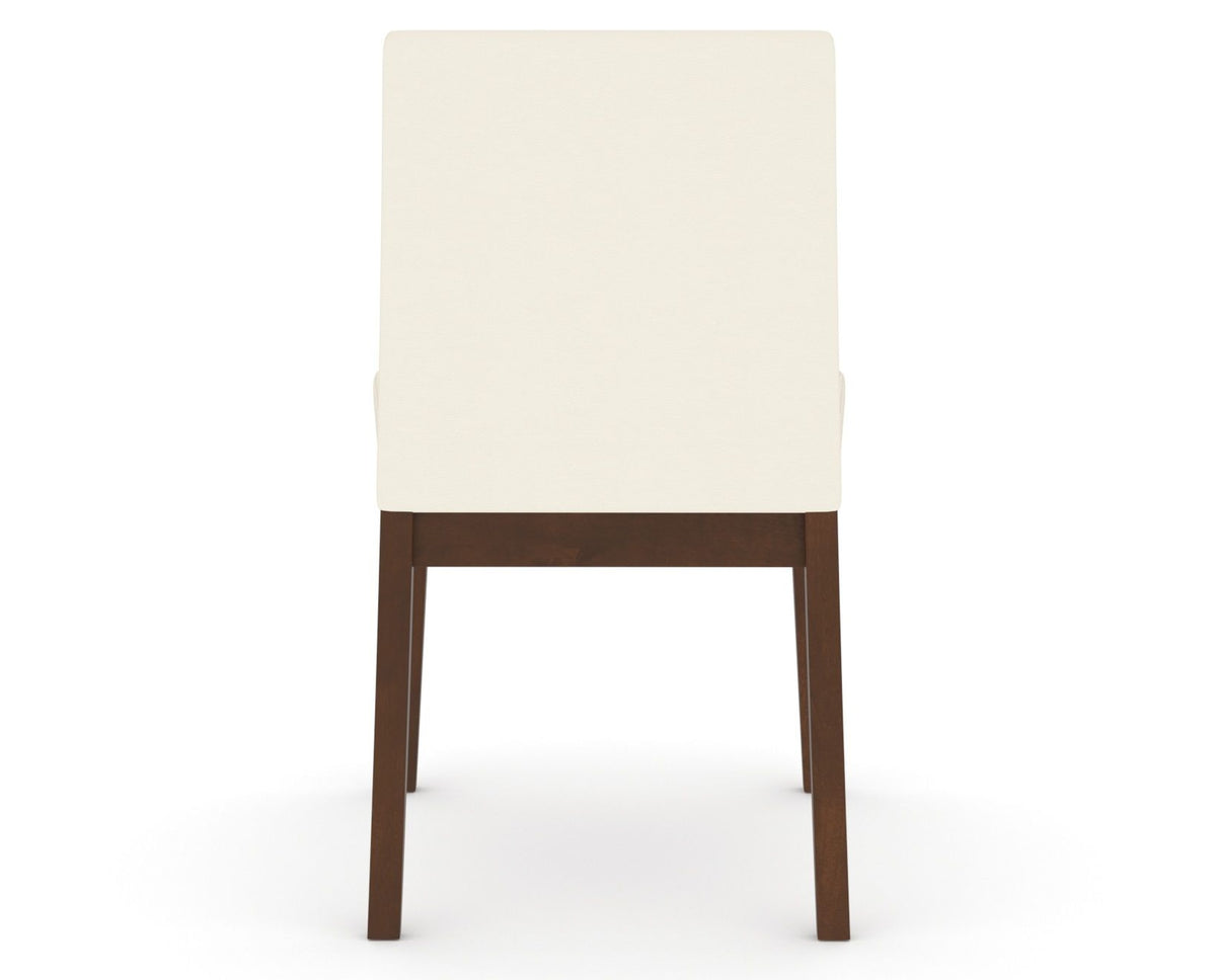 Canadel Upholstered Dining Chair 5038 in YJ Faux Leather and 19 Cognac Washed, back view
