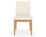 Canadel Upholstered Dining Chair 5038 in YJ Faux Leather and 20 Caramel Washed, front view