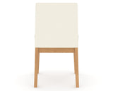 Canadel Upholstered Dining Chair 5038 in YJ Faux Leather and 20 Caramel Washed, back view