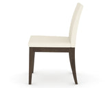 Canadel Upholstered Dining Chair 5038 in YJ Faux Leather and 29 Hazelnut Washed, side view