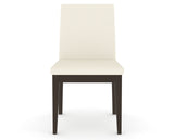 Canadel Upholstered Dining Chair 5038 in YJ Faux Leather and 59 Davy's Grey, front view
