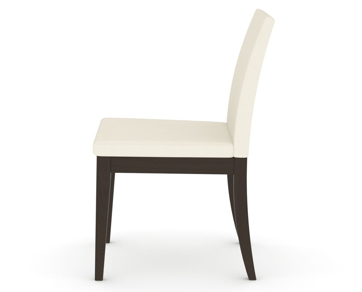 Canadel Upholstered Dining Chair 5038 in YJ Faux Leather and 59 Davy's Grey, side view