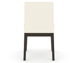 Canadel Upholstered Dining Chair 5038 in YJ Faux Leather and 59 Davy's Grey, back view