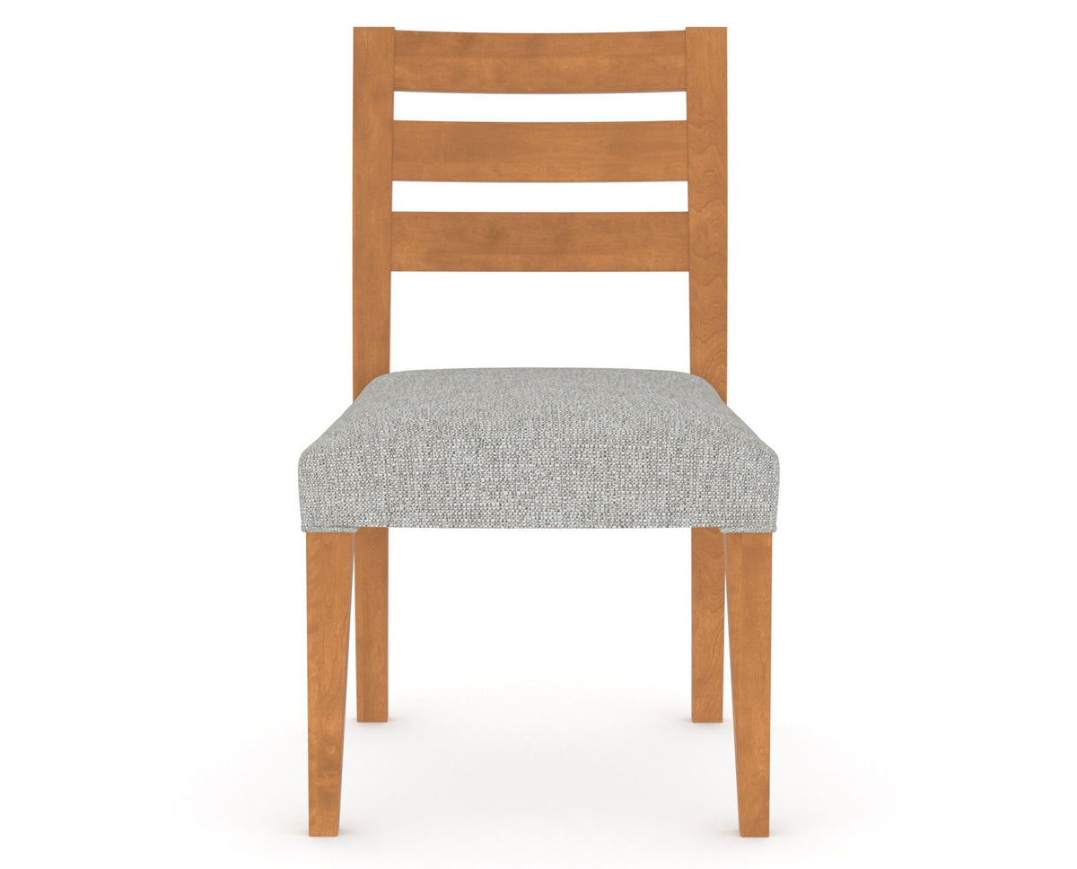 Canadel Upholstered Dining Chair 5039 in 7C Fabric and 01 Honey Washed, front view