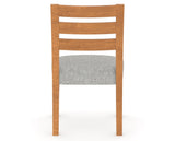 Canadel Upholstered Dining Chair 5039 in 7C Fabric and 01 Honey Washed, back view