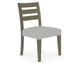 Canadel Upholstered Dining Chair 5039 in 7C Fabric and 08 Shadow, three-quarter view