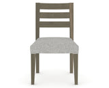 Canadel Upholstered Dining Chair 5039 in 7C Fabric and 08 Shadow, front view