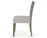Canadel Upholstered Dining Chair 5039 in 7C Fabric and 08 Shadow, side view