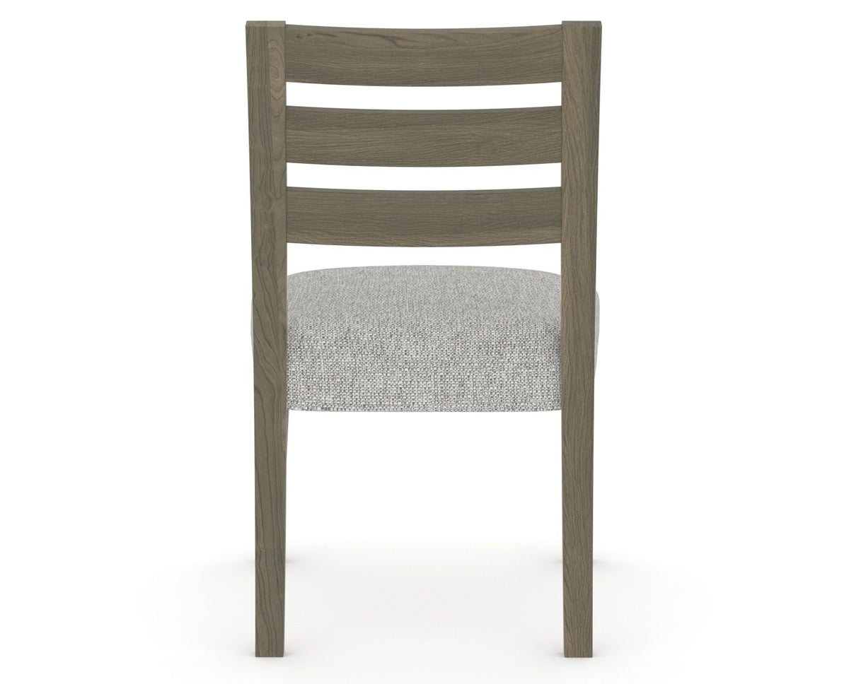 Canadel Upholstered Dining Chair 5039 in 7C Fabric and 08 Shadow, back view
