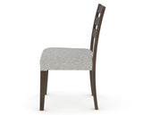 Canadel Upholstered Dining Chair 5039 in 7C Fabric and 29 Hazelnut Washed, side view